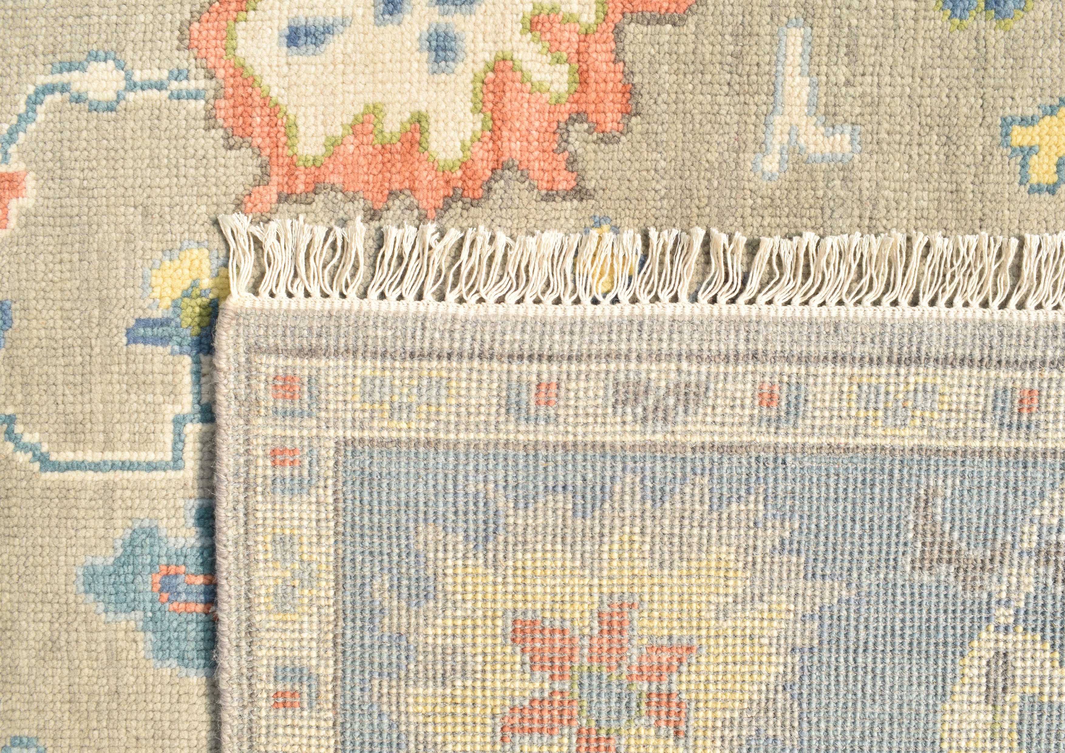 Hand Knotted OUSHAK RUG 7.11 x 9.11